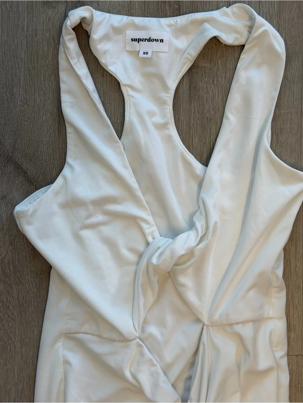SUPERDOWN Amai Maxi Dress With Front Cut-Out And Draped Ruffles - Picture 9 of 9
